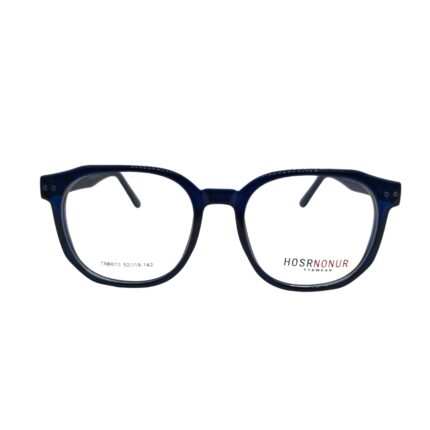 Transparent dark blue Rectangular Eyeglass Frame