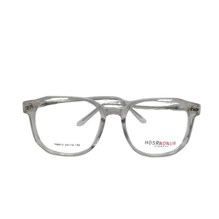 HOSRNONUR Transparent Beige Double-Bridge Eyeglass Frame