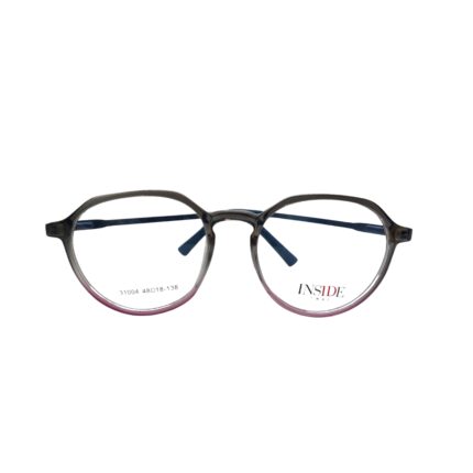 INSIDE TR90 Round Gradient Eyeglass Frame Grey-to-Pink
