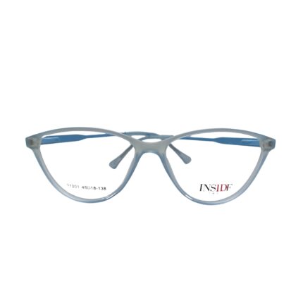 INSIDE TR90 Lightweight Blue Transparent Eyeglass Frame