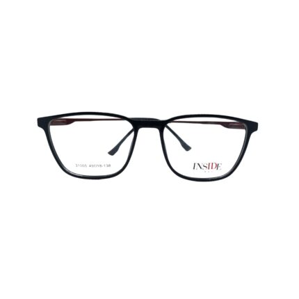 INSIDE TR90 Matte Black Rectangular Eyeglass Frame